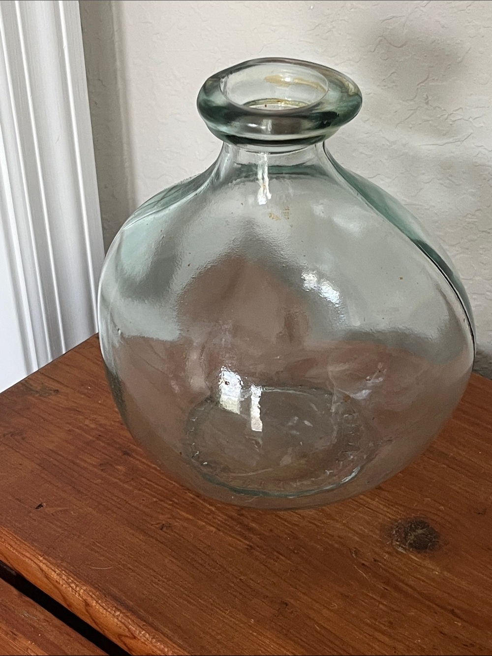 San Miquel VTG Recycled green tint Glass Decorative Bud Vase - Home Accents